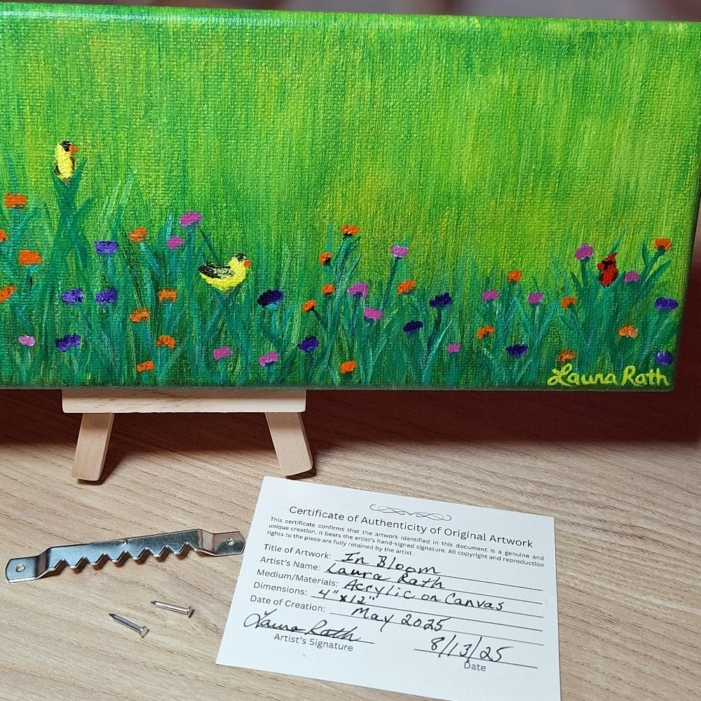 "In Bloom" Hand-painted Canvas - Picture 10 of 14